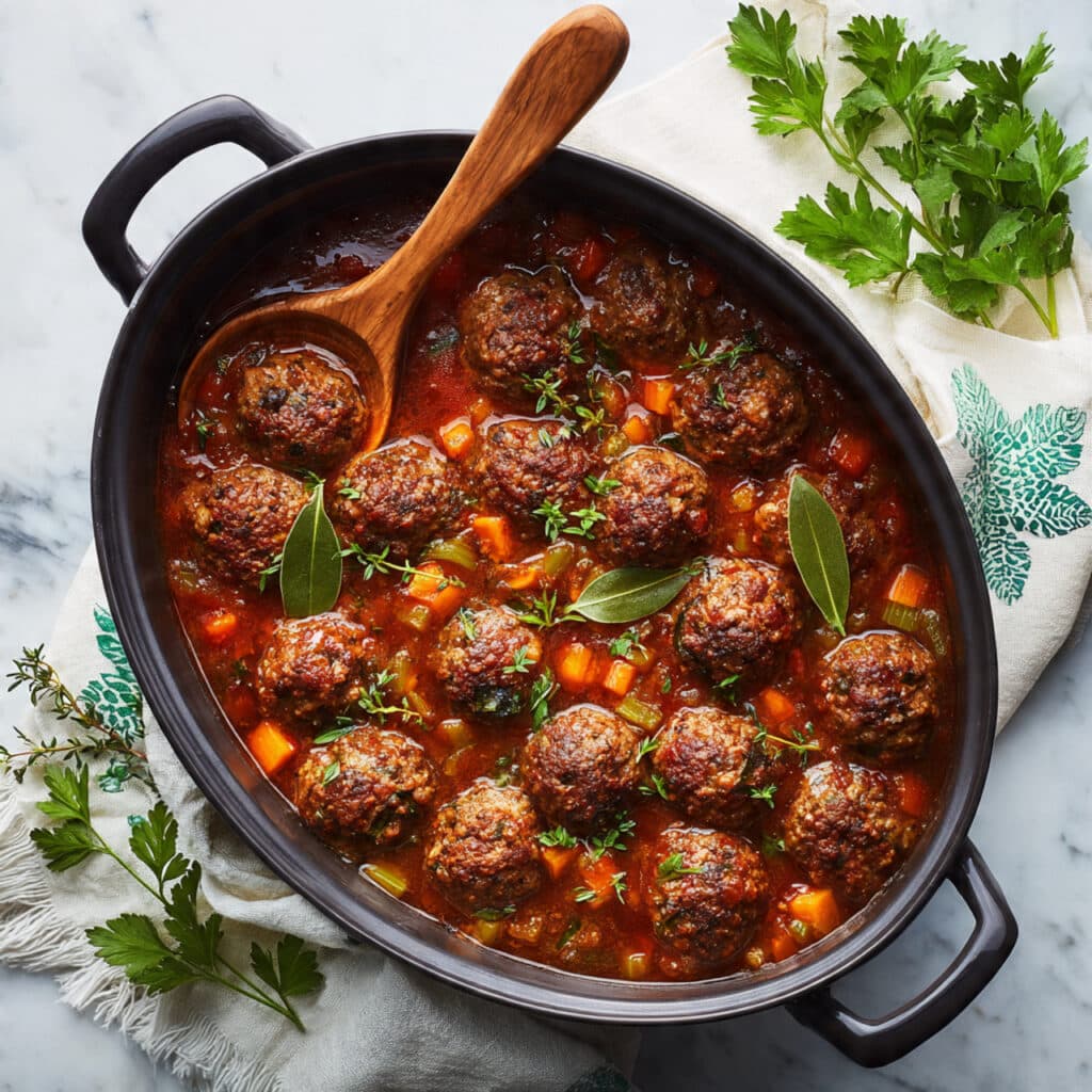 Stuffed Meatballs in Guinness Gravy Recipe