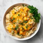 Creamy Crock Pot Chicken and Rice with Cheddar Recipe