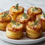 Crispy Potato Stacks with Garlic Herb Butter Recipe