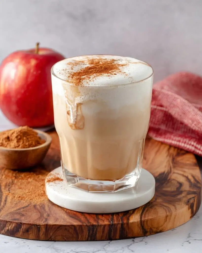 Iced Apple Crisp Cream Chai Latte (Starbucks Copycat) Recipe
