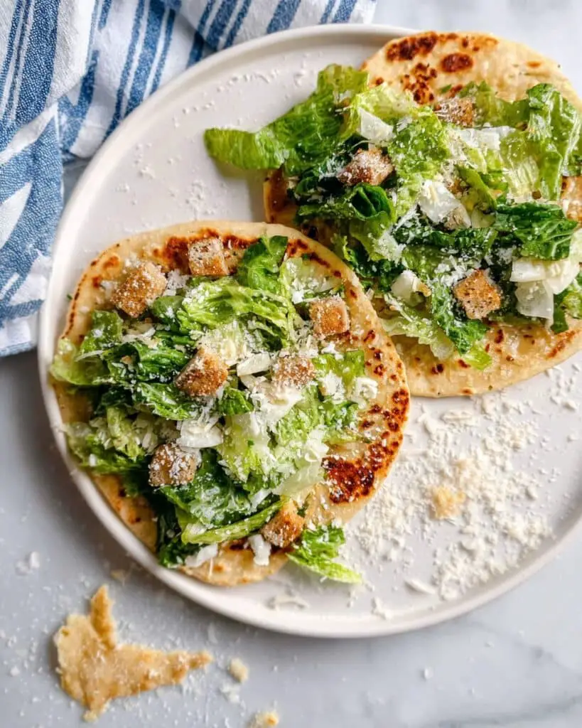 Chicken Caesar Smash Tacos Recipe