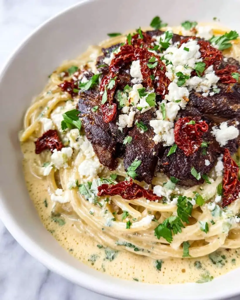 Copycat Olive Garden Steak Gorgonzola Alfredo Recipe