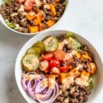 Sweet Potato Burger Bowl Recipe