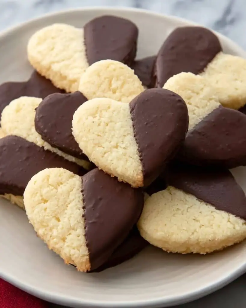 Chocolate Shortbread Hearts Recipe
