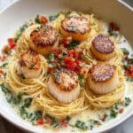 Sea Scallops with Angel Hair Pasta Recipe