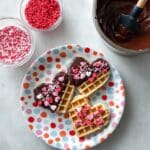 Heart Shaped Waffle Ice Cream Sandwiches Recipe