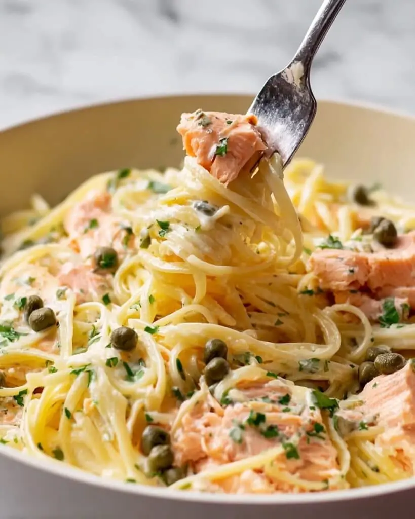 Healthier Smoked Salmon Linguine Recipe