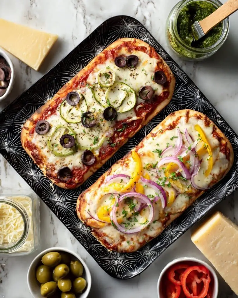 Pesto Garlic French Bread Pizza Recipe