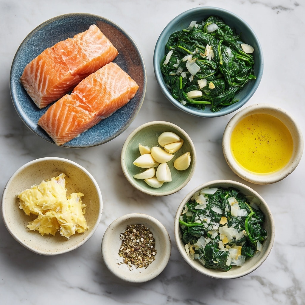 Irresistible Baked Salmon with Spinach and Mozzarella Recipe - Recipe Image