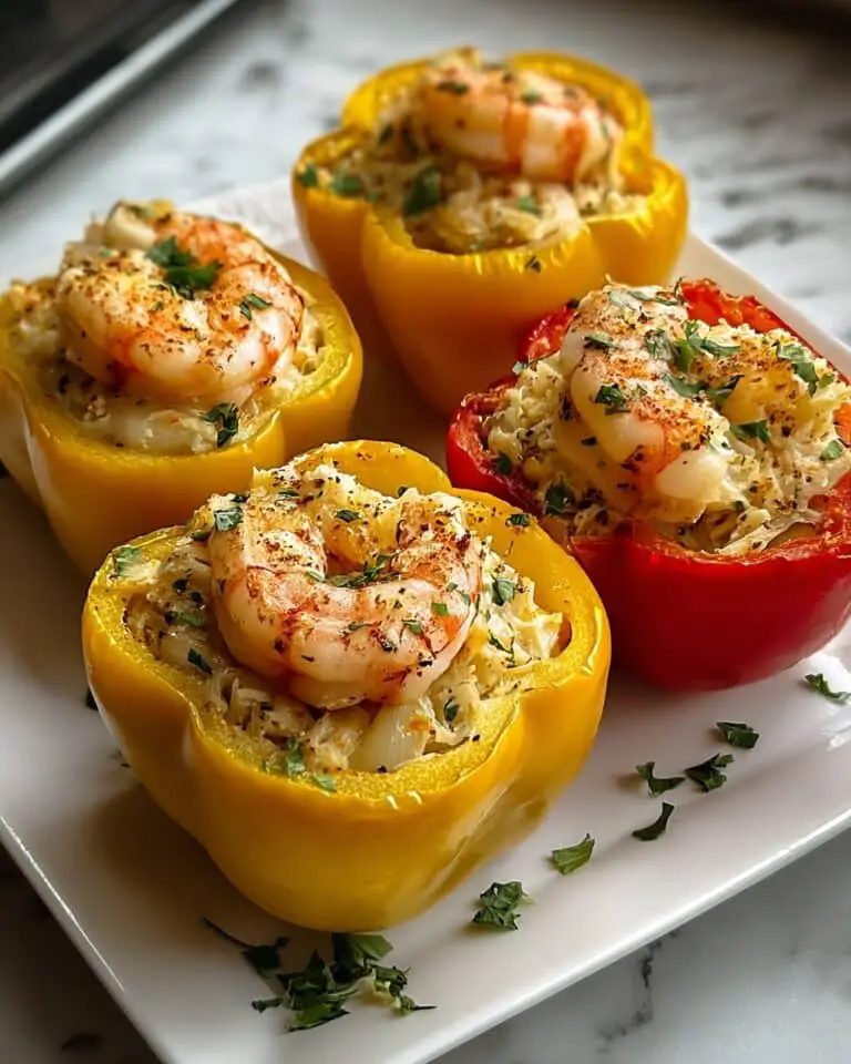 Crab and Shrimp Stuffed Bell Peppers Recipe