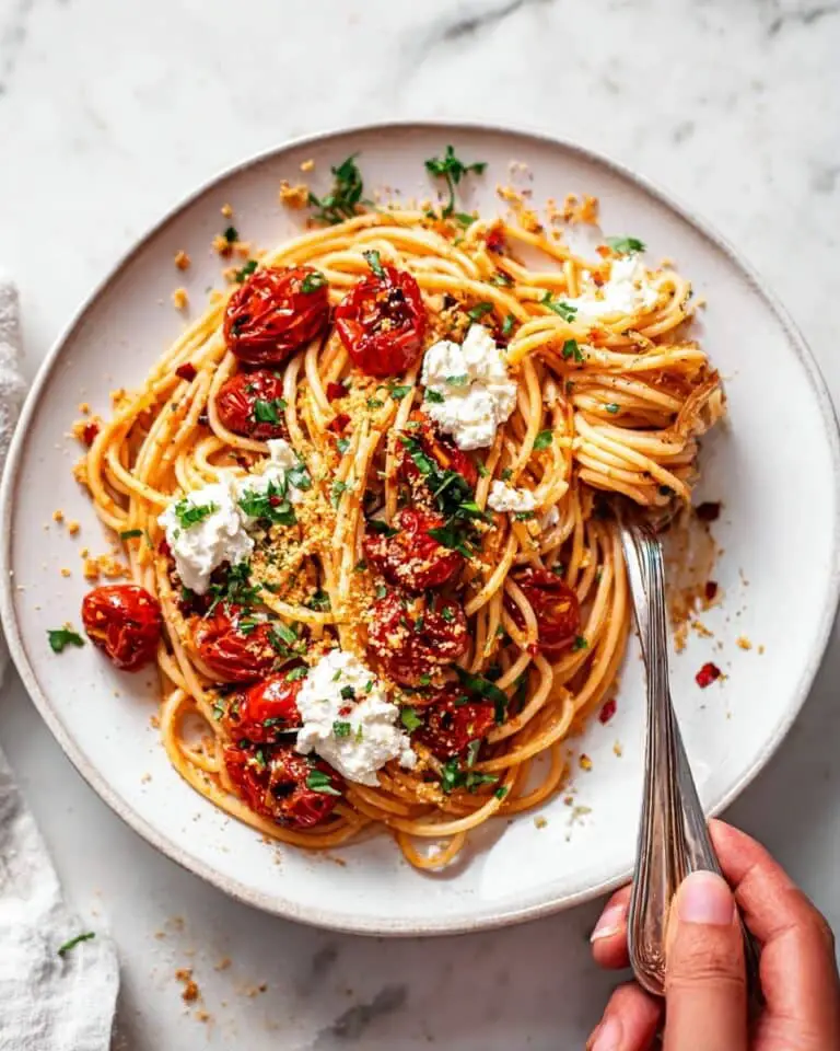 Roasted Tomato and Garlic Ricotta Pasta Recipe