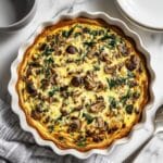 Spinach & Mushroom Quiche Recipe
