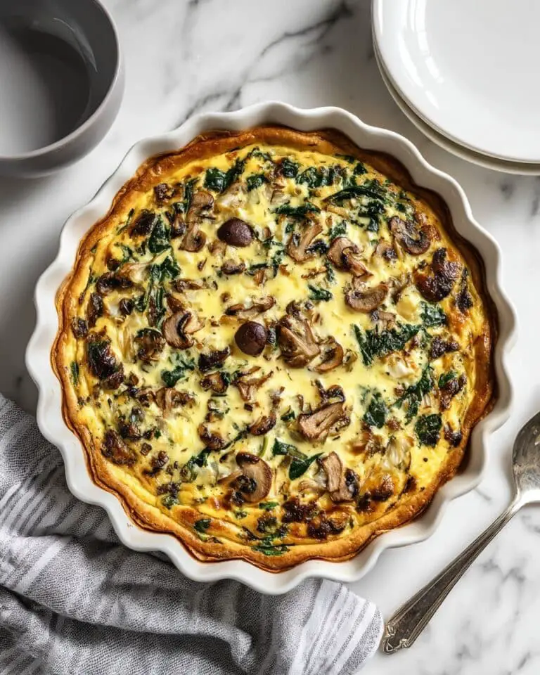 Spinach & Mushroom Quiche Recipe
