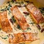 Tuscan Salmon with Parmesan Cream Sauce Recipe