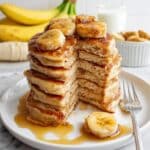 Fluffy Banana Pancakes with Maple Banana Topping Recipe