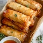 Crispy Baked Feta Rolls with Sweet Spicy Chili Sauce Recipe