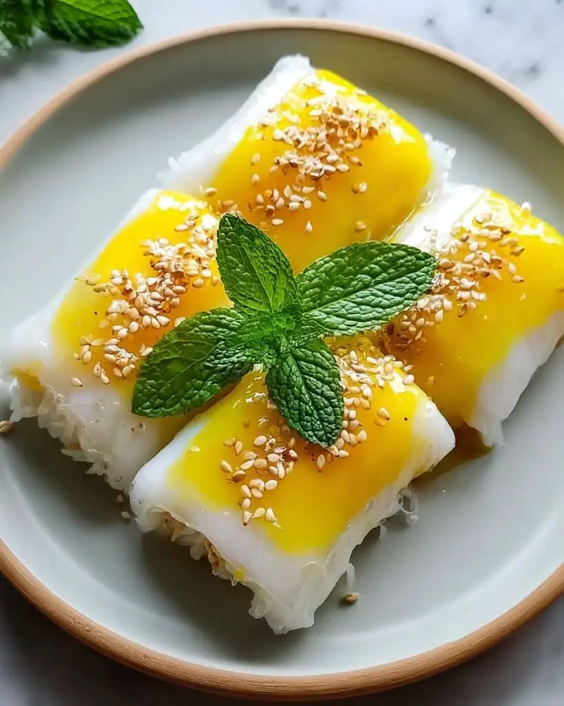 Sweet Mango Sticky Rice Rolls Recipe