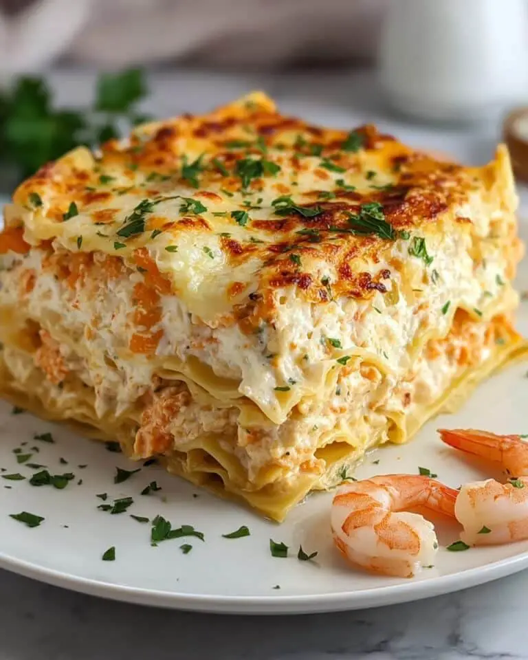 Savory Seafood Lasagna with Shrimp & Crab Recipe