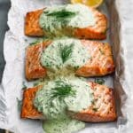 Crispy Baked Salmon with Zesty Lemon Dill Sauce Recipe