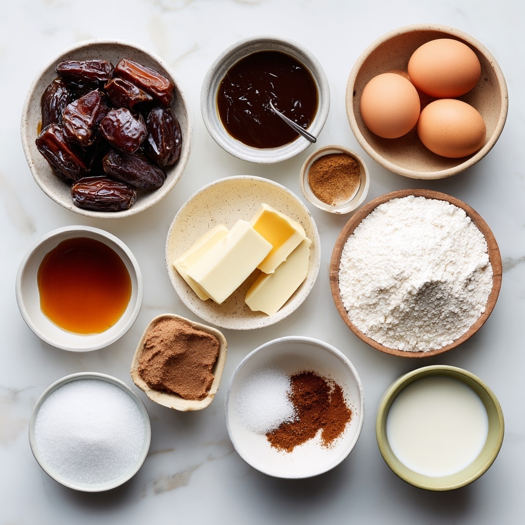 A white baking dish holds a single thick dark brown cake with a textured surface that looks moist. A glossy caramel sauce is being poured from a white spoon onto the center of the cake, creating a shiny golden layer that flows down slightly. The spoon is held by a woman's hand, tilted over the cake to drip the sauce. The dish is placed on a white marbled surface. Photo taken with an iphone --ar 4:5 --v 7