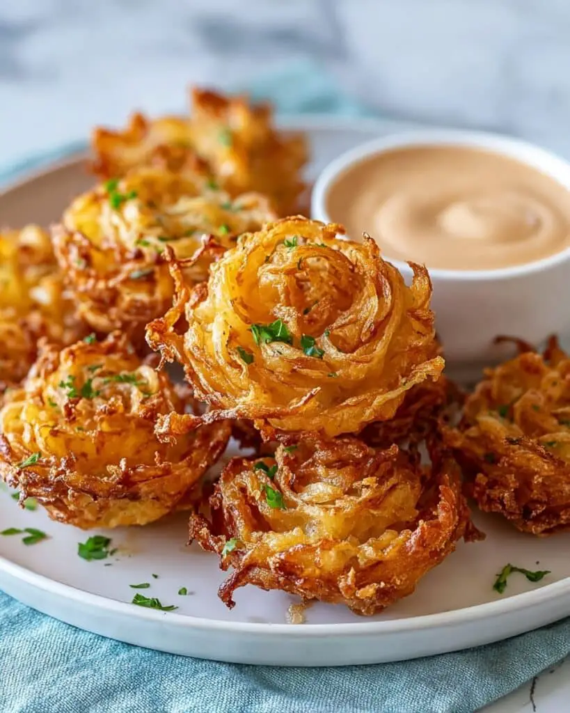 Air Fryer Crispy Mini Blooming Onions for Guilt-Free Snacking Recipe