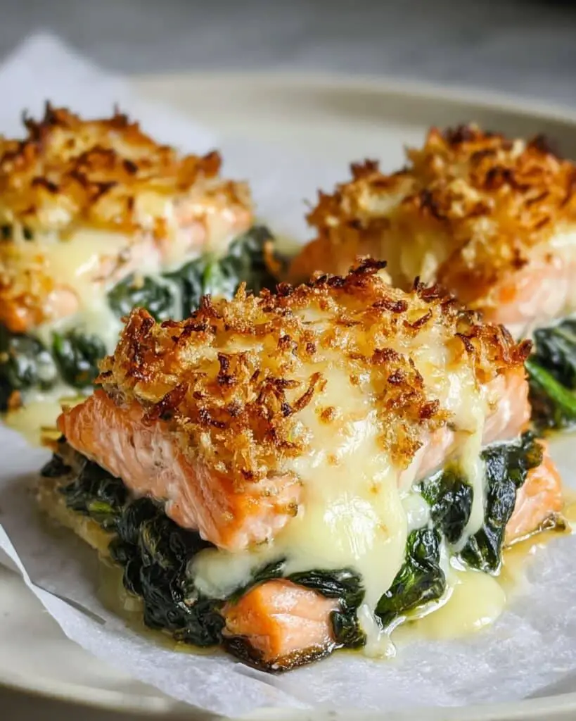 Irresistible Baked Salmon with Spinach and Mozzarella Recipe