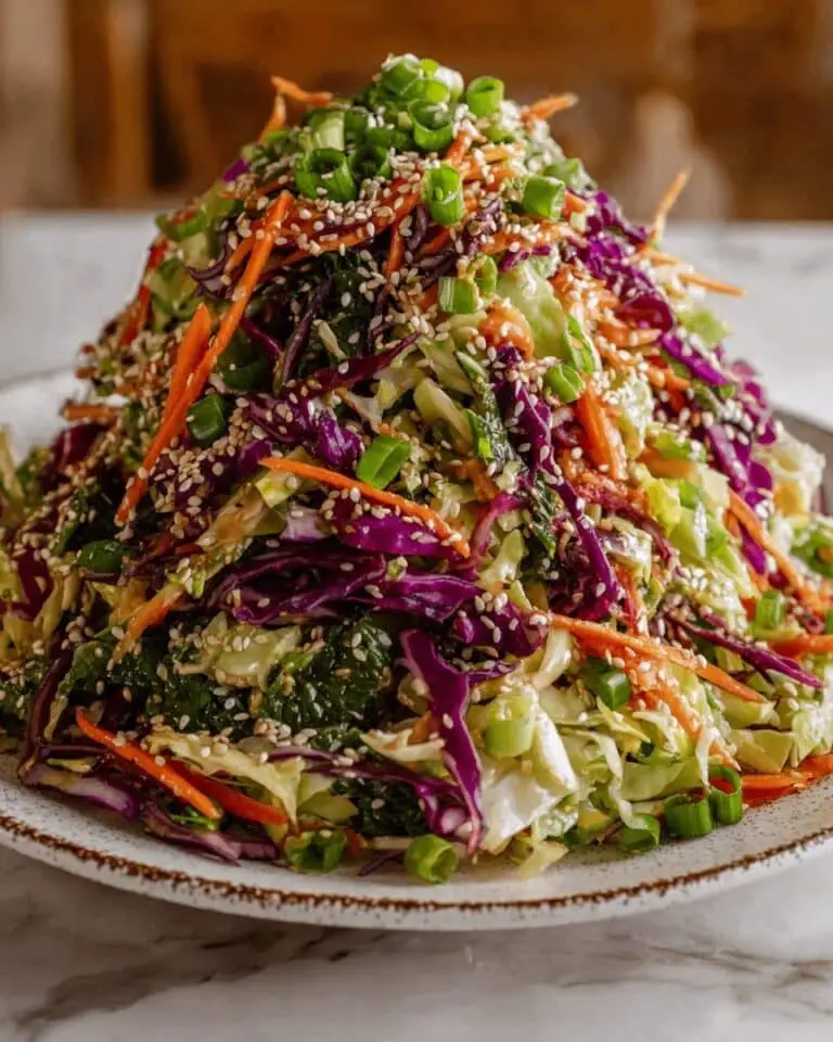 Crunchy Asian Cabbage Slaw with Sesame Dressing Recipe