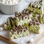 Pistachio Rice Krispie Treats with Dark Chocolate Recipe