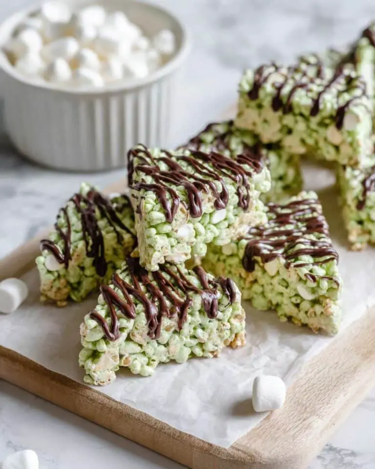 Pistachio Rice Krispie Treats with Dark Chocolate Recipe