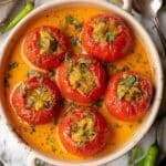Stuffed Tomatoes with Paneer and Potatoes (Air Fryer and Stovetop Recipe) Recipe