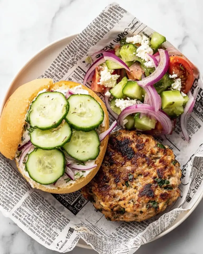Mediterranean Turkey Burgers with Lemon Dill Yogurt Sauce Recipe