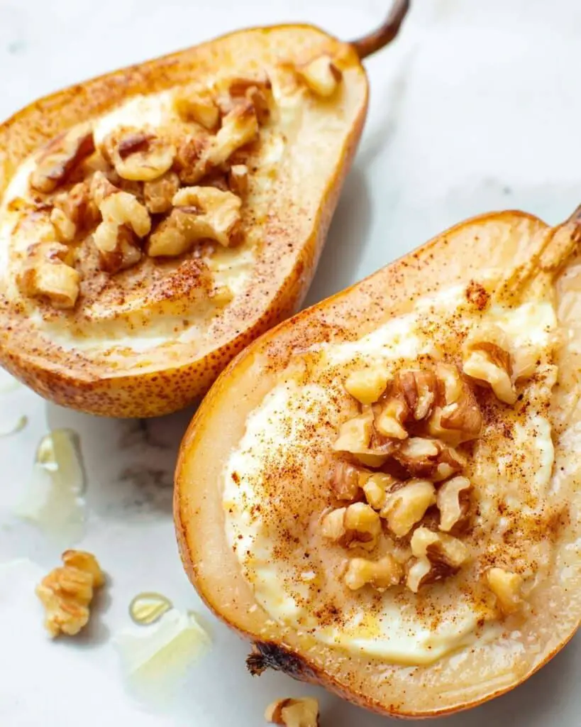 Baked Pears with Honey Walnut Goat Cheese Recipe