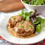 Keto Feta Burgers With Tomato Cream Sauce Recipe