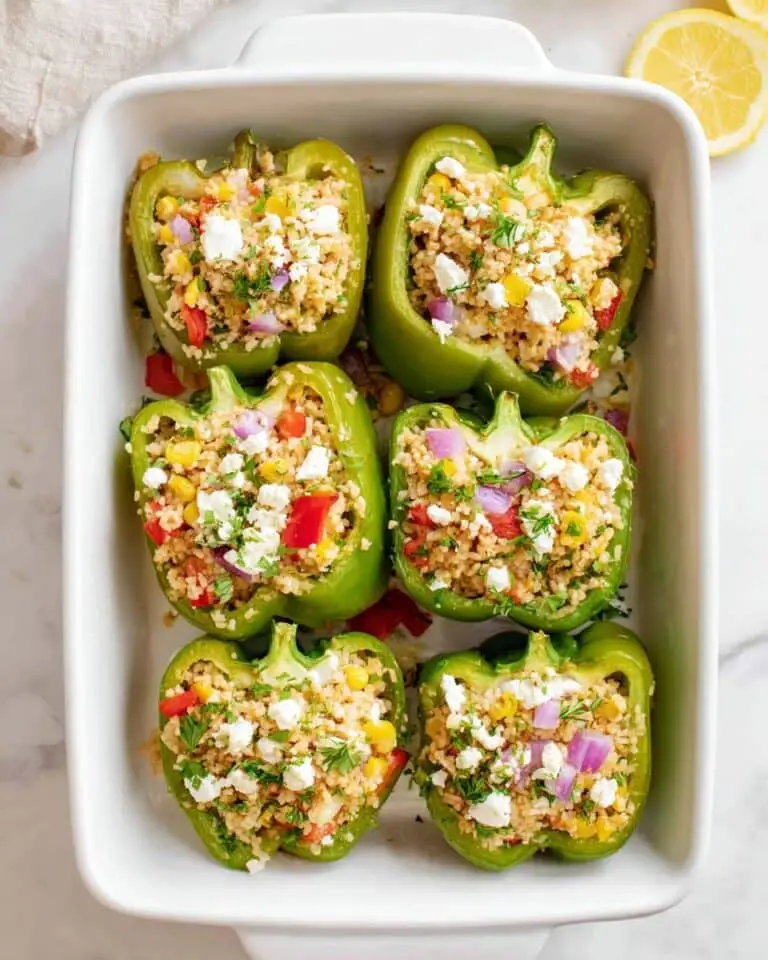 Greek Chicken Stuffed Peppers Recipe