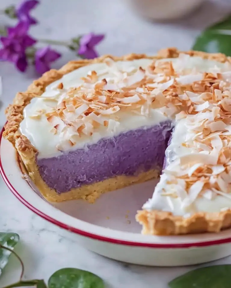 Purple Sweet Potato Pie with Coconut Topping Recipe
