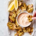 Air Fryer Artichoke Hearts with Garlic Aioli Recipe