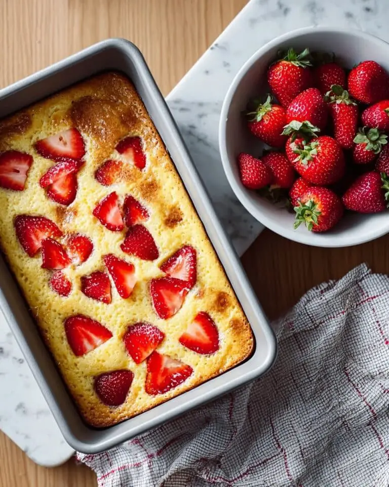 Quick & Easy Cottage Cheese Oven Pancakes with Strawberries Recipe