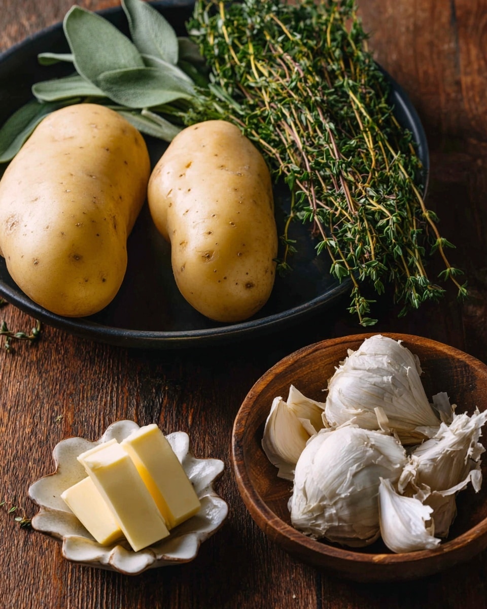 A close-up view of a smooth, creamy pale yellow hummus spread evenly in a black bowl, with a shallow swirl in the center holding two golden brown roasted garlic cloves and a small pool of olive oil, a woman's hand holding a spoon is about to scoop one garlic clove, the bowl is placed on a white marbled texture surface, and part of a white bowl with golden olive oil and garlic cloves is visible at the bottom left corner, photo taken with an iphone --ar 4:5 --v 7