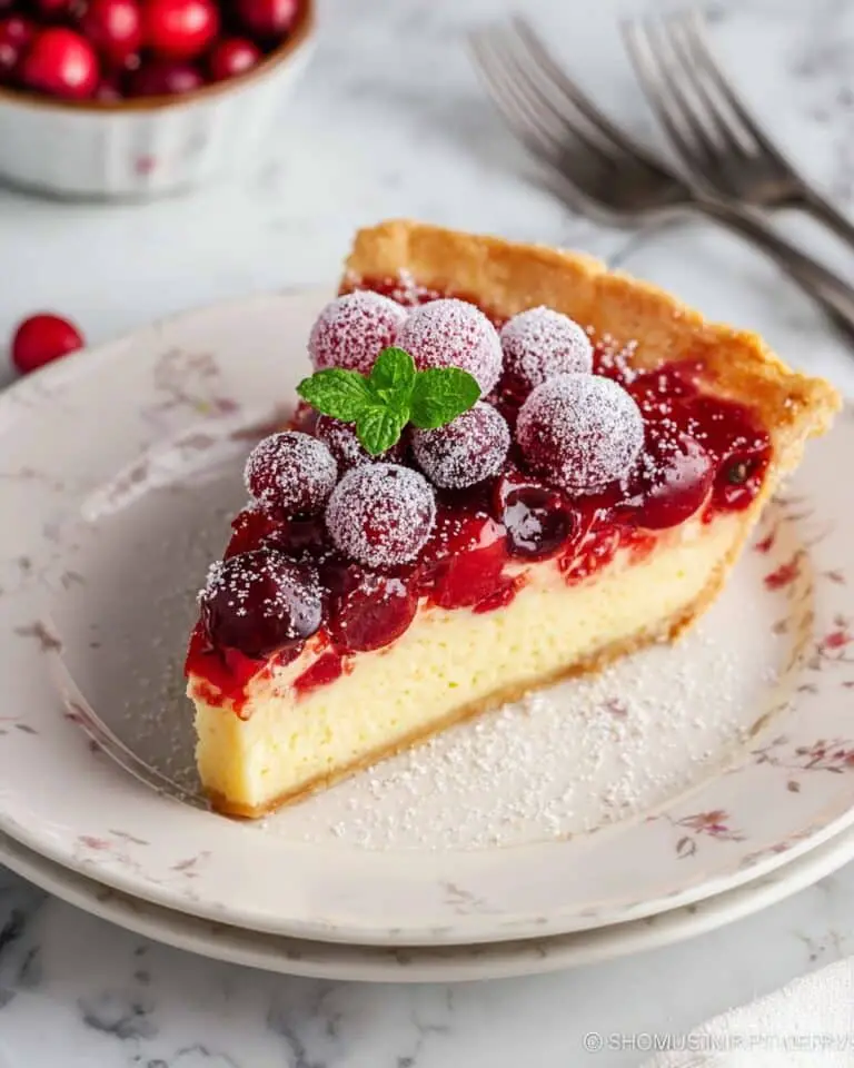Cranberry Custard Pie Recipe