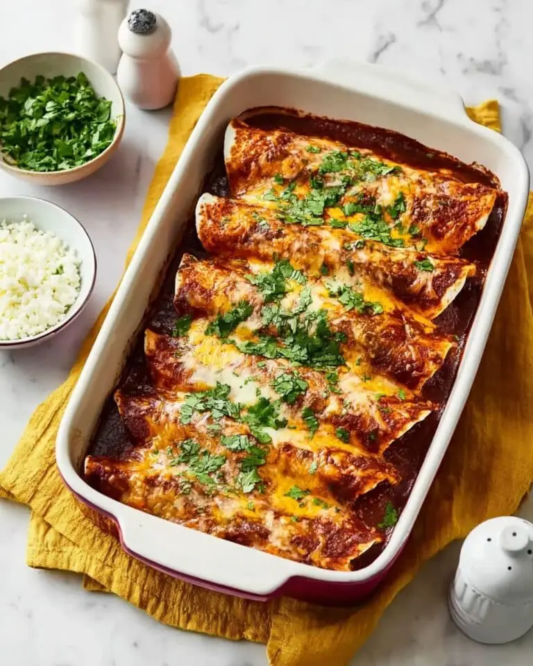 Cheesy Beef Enchiladas with Red Sauce Recipe