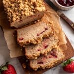 Peanut Butter and Strawberry Jam Swirled Bread with Peanut Streusel Recipe
