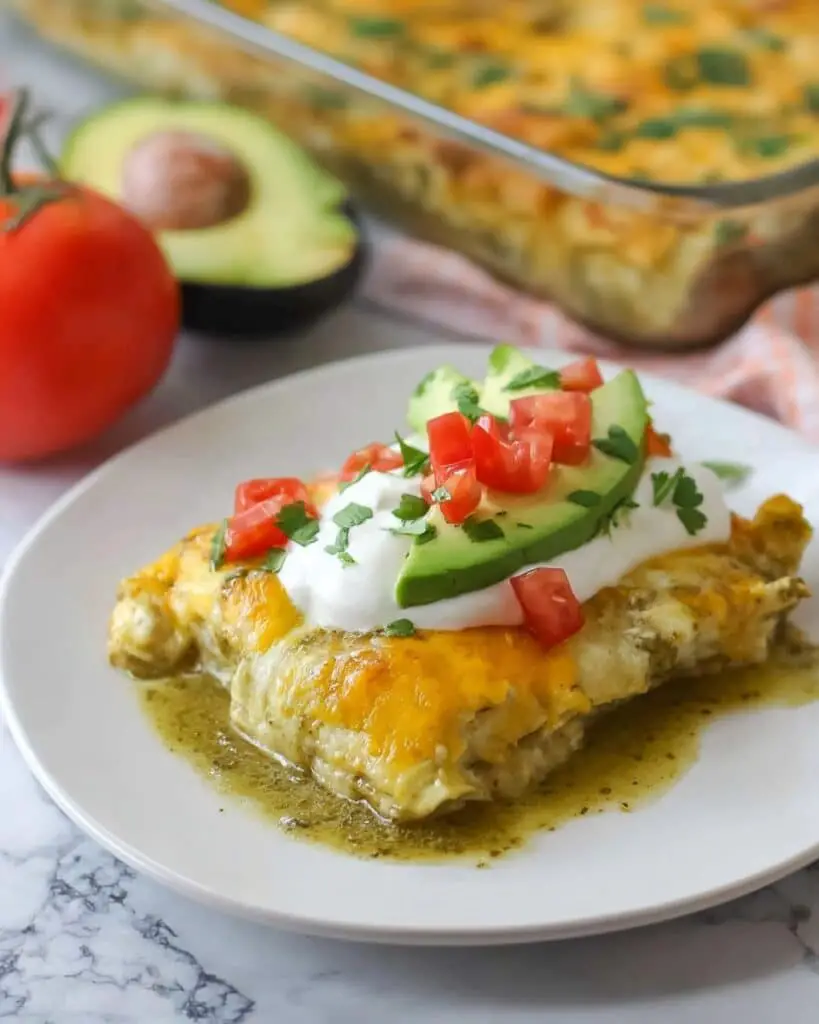 Green Chile Chicken Enchiladas Recipe