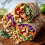 Thai Peanut Chicken Wraps Recipe