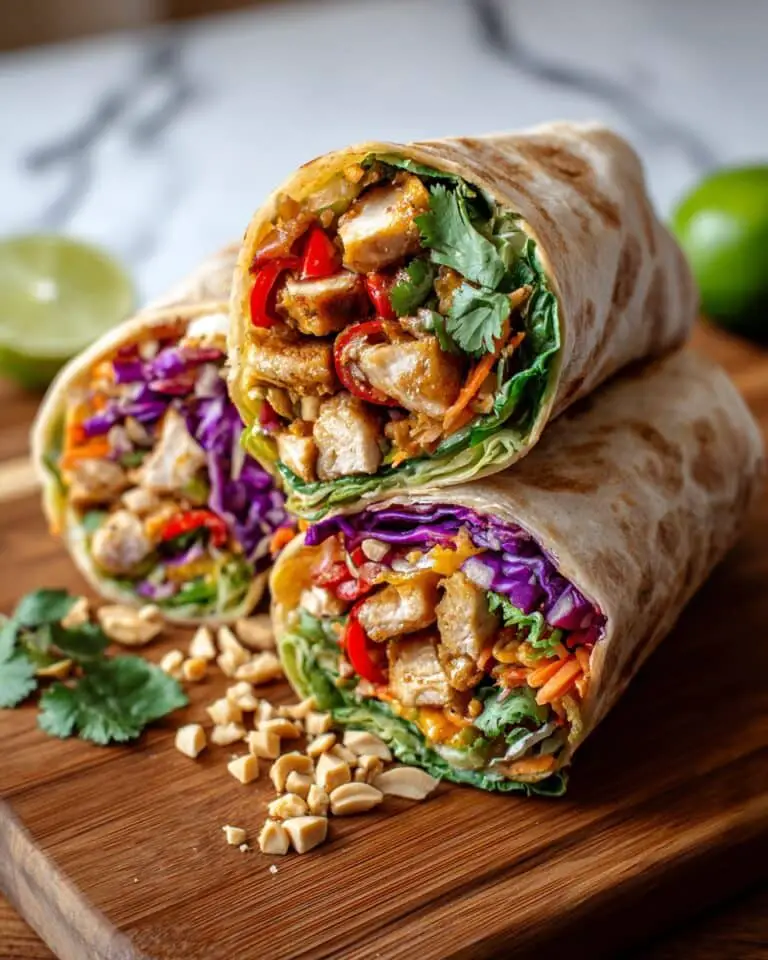 Thai Peanut Chicken Wraps Recipe