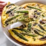Crustless Asparagus and Mushroom Quiche Recipe