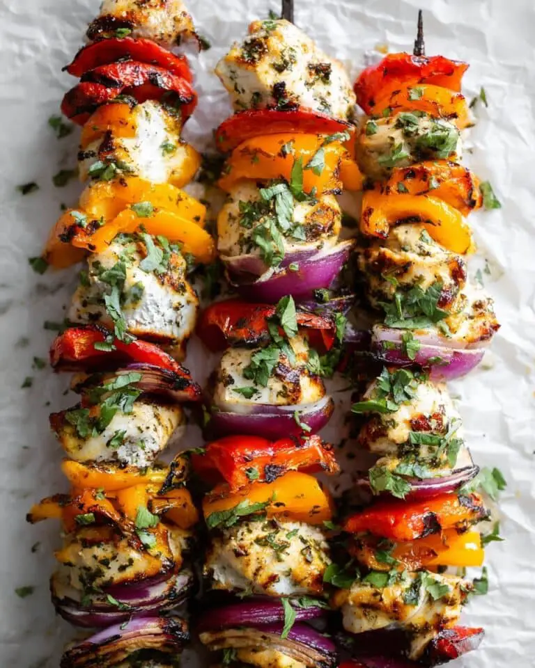 Air Fryer Cilantro Yogurt Chicken Kabobs Recipe
