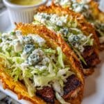 Dill Pickle Ranch Smash Chicken Tacos with Crispy Cheese Lace Recipe