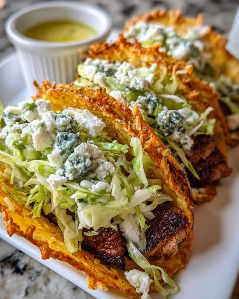 Dill Pickle Ranch Smash Chicken Tacos with Crispy Cheese Lace Recipe