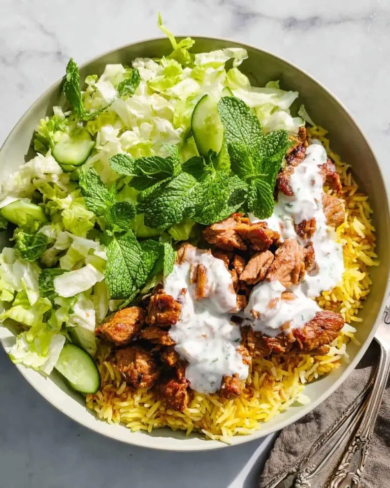 Shawarma Rice with White Sauce (in One Pot) Recipe