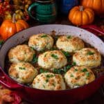Chicken and Mushroom Pot Pie with Cheddar Sage Biscuits Recipe